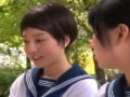 びしょ濡れで下着透け透け少女がヤリチン男の立ちバックに狂う